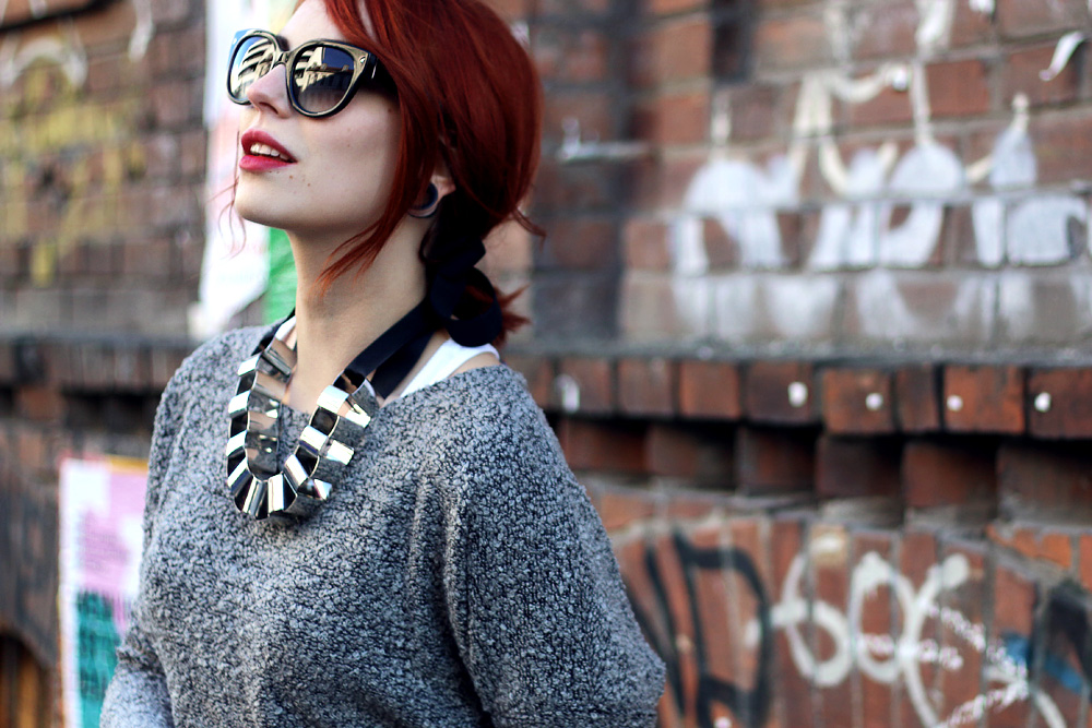 midirock midi rock style look outfit frühling trend 2014 masha sedgwick leder zalando cut out schuhe edgy rock grunge berlin