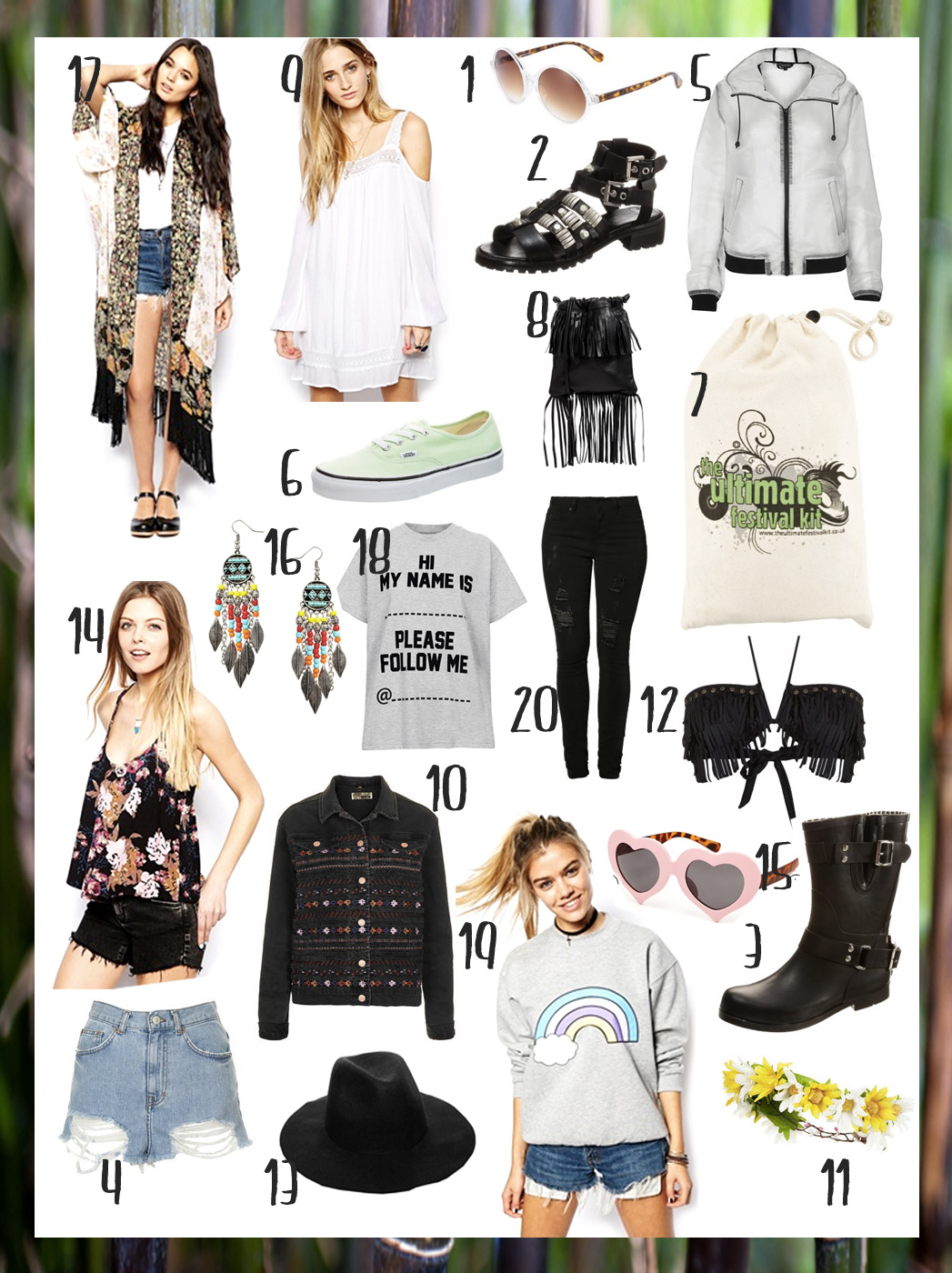 masha sedgwick festival summer clothes kit wear wish list