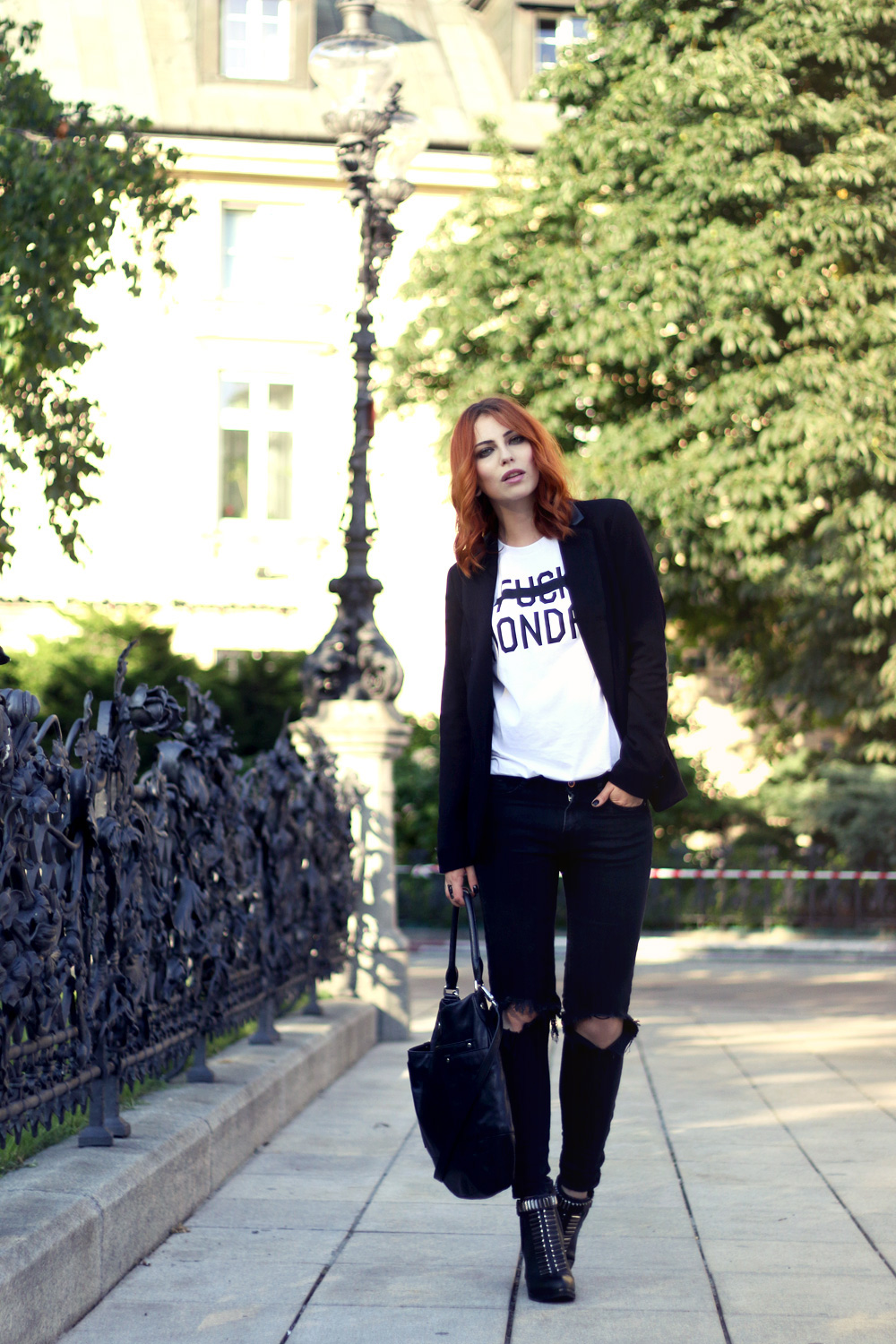germany deutschland polen marc by marc jacobs schwarz mode reserved warsaw monday outfit black white