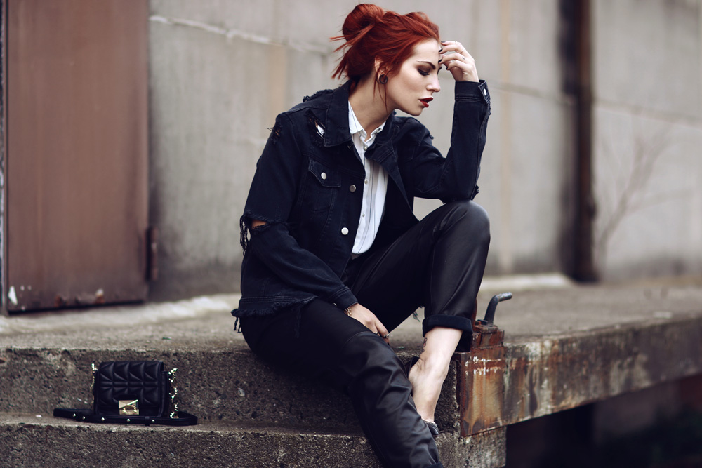 tomboy outfit comptoir des cotonniers aw14 leather pants chino masculine trend fashion 2015 oversized grunge edgy style karl lagerfeld