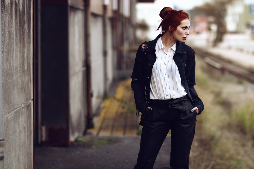 tomboy outfit comptoir des cotonniers aw14 leather pants chino masculine trend fashion 2015 oversized grunge edgy style