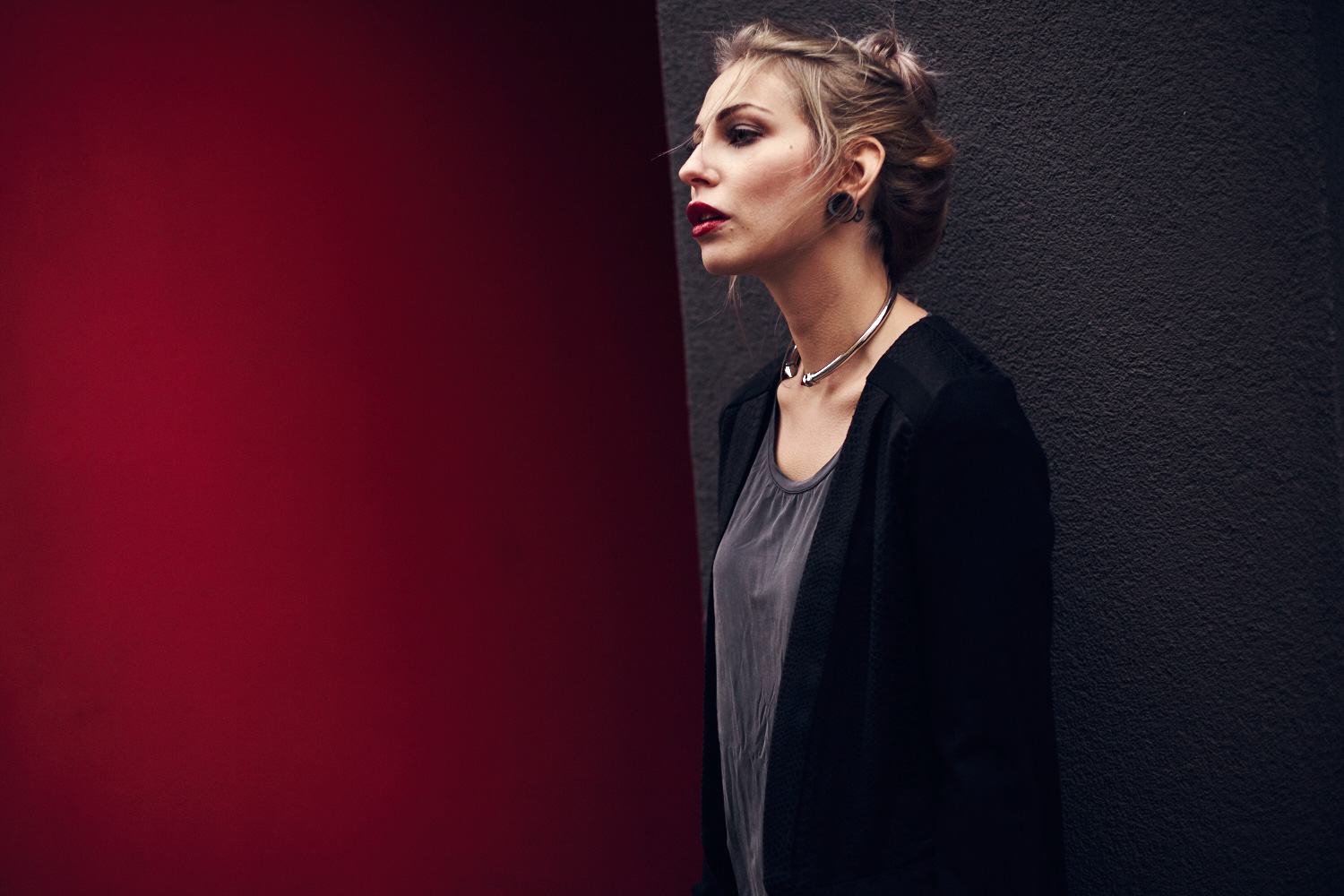 red black smoking cupro monki weekday all saints grunge street style