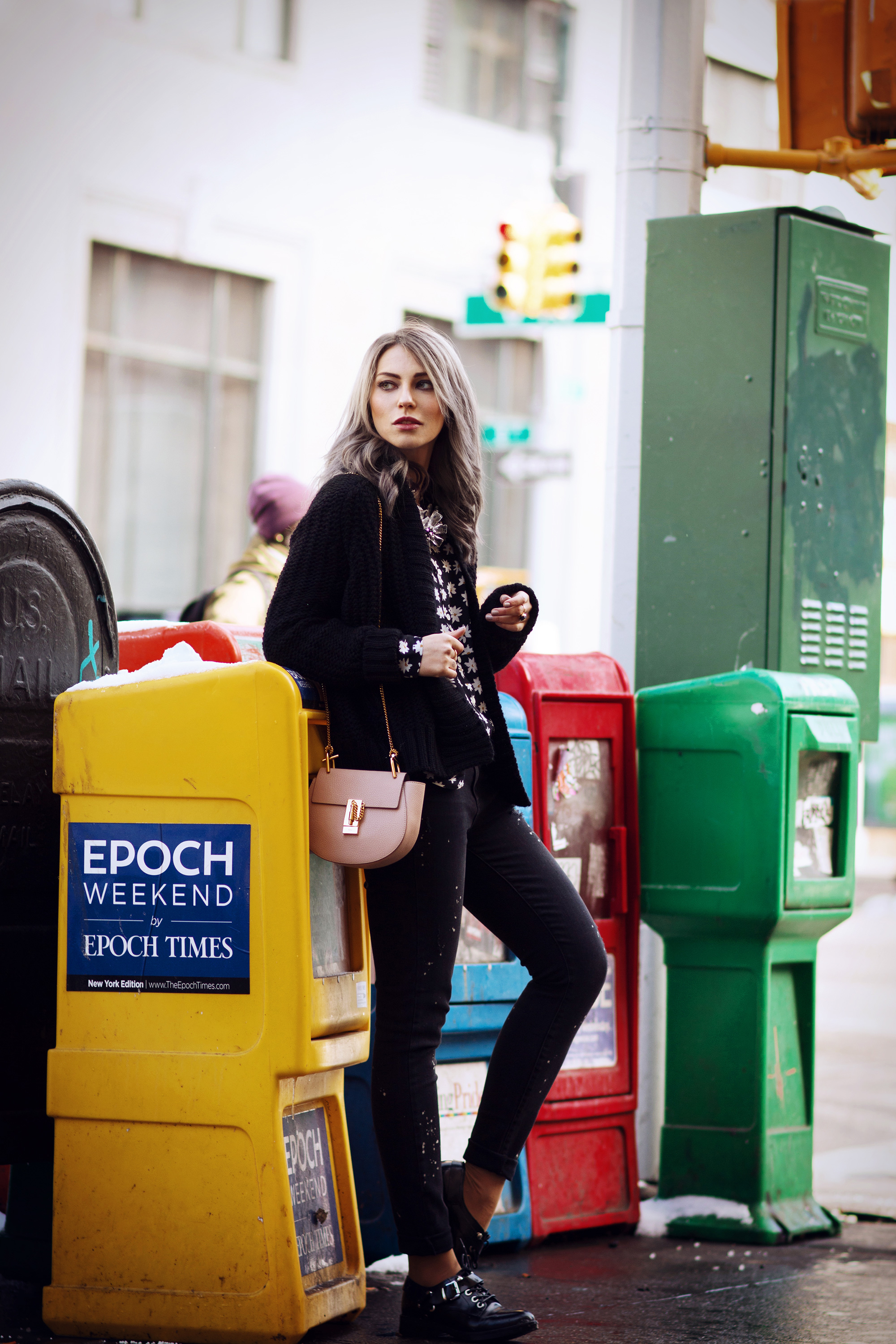 nyfw15 new york fashion week street style outfit lookbook masha sedgwick sonia rykiel paige spring summer edgy daisy chloe drew black