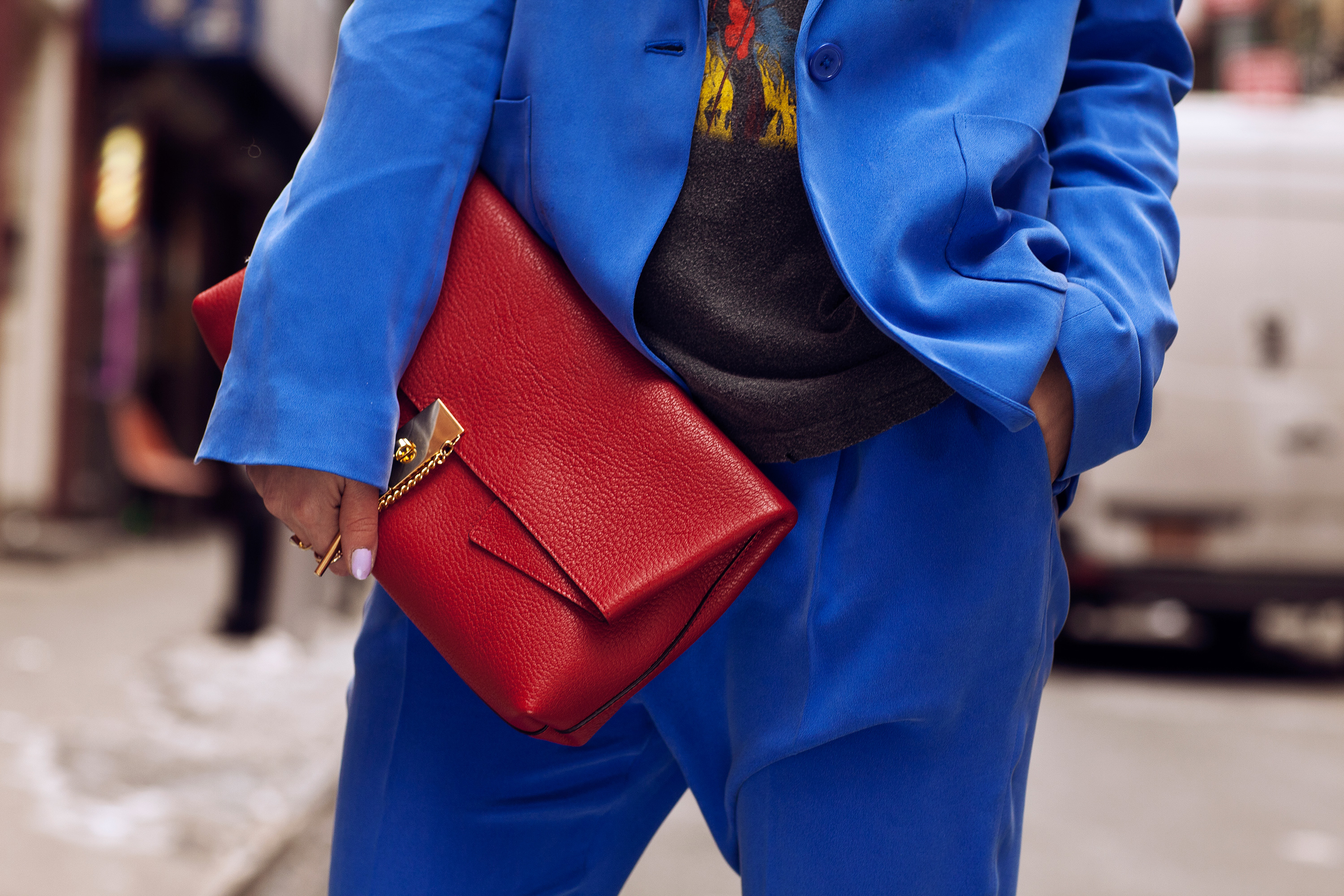 new york street style masha sedgwick german fashion blogger berlin nyfw15 outfit barbara bui suit chloe bag saint laurent shoes colors trends modeblog