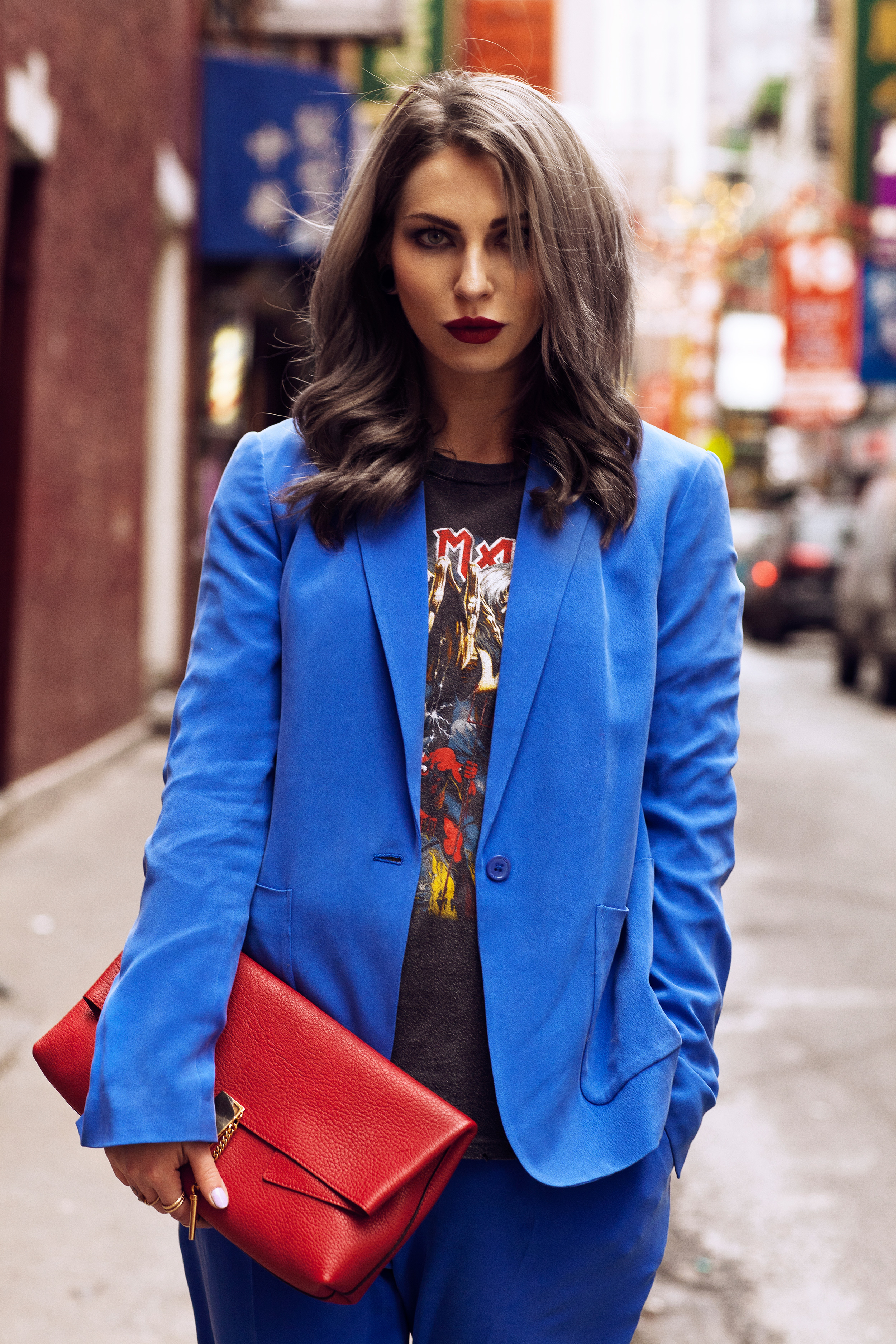 new york street style masha sedgwick german fashion blogger berlin nyfw15 outfit barbara bui suit chloe bag saint laurent shoes colors trends modeblog