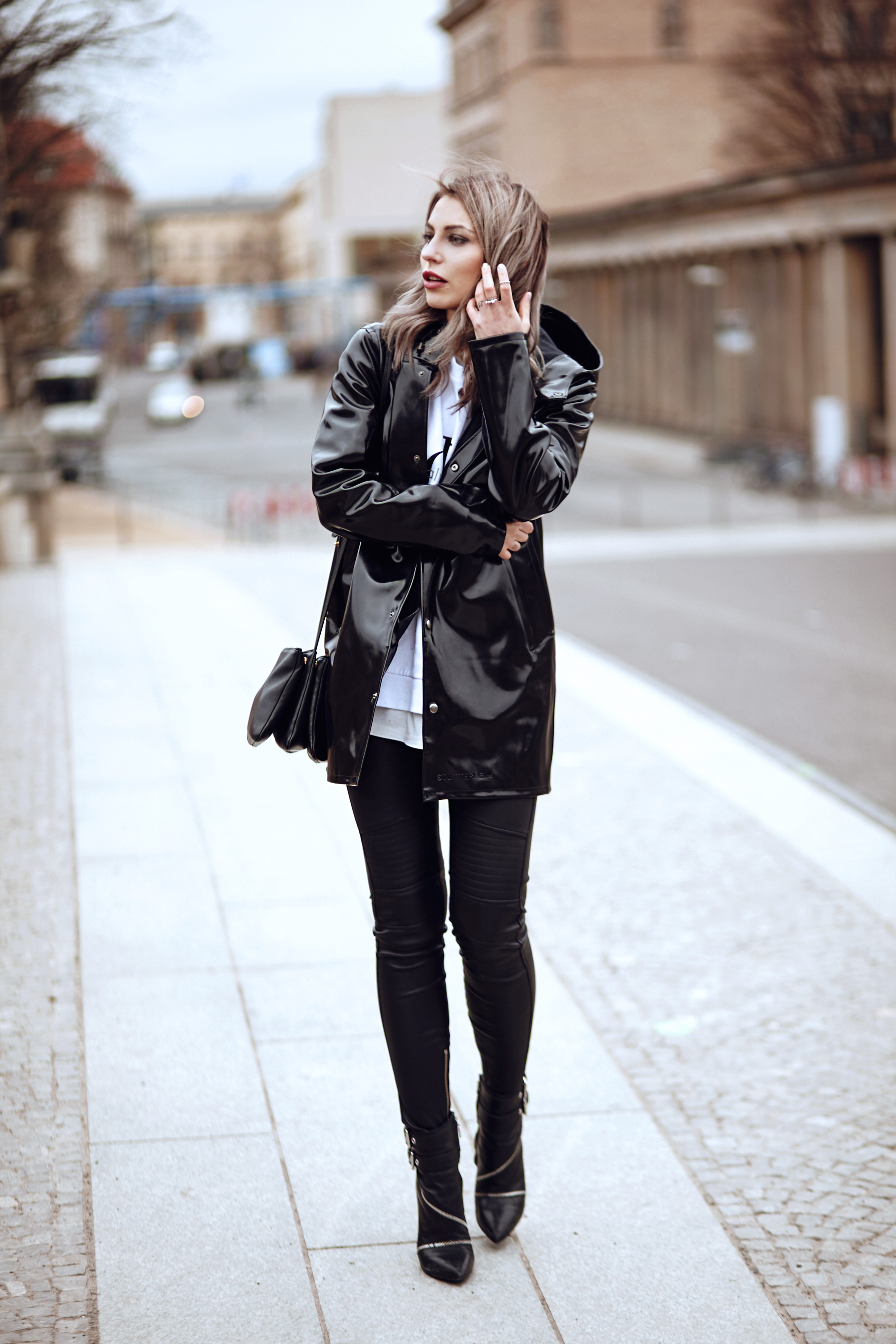 black-raincoat berlin streetstyle stutterheim sly010 outfit kanye west