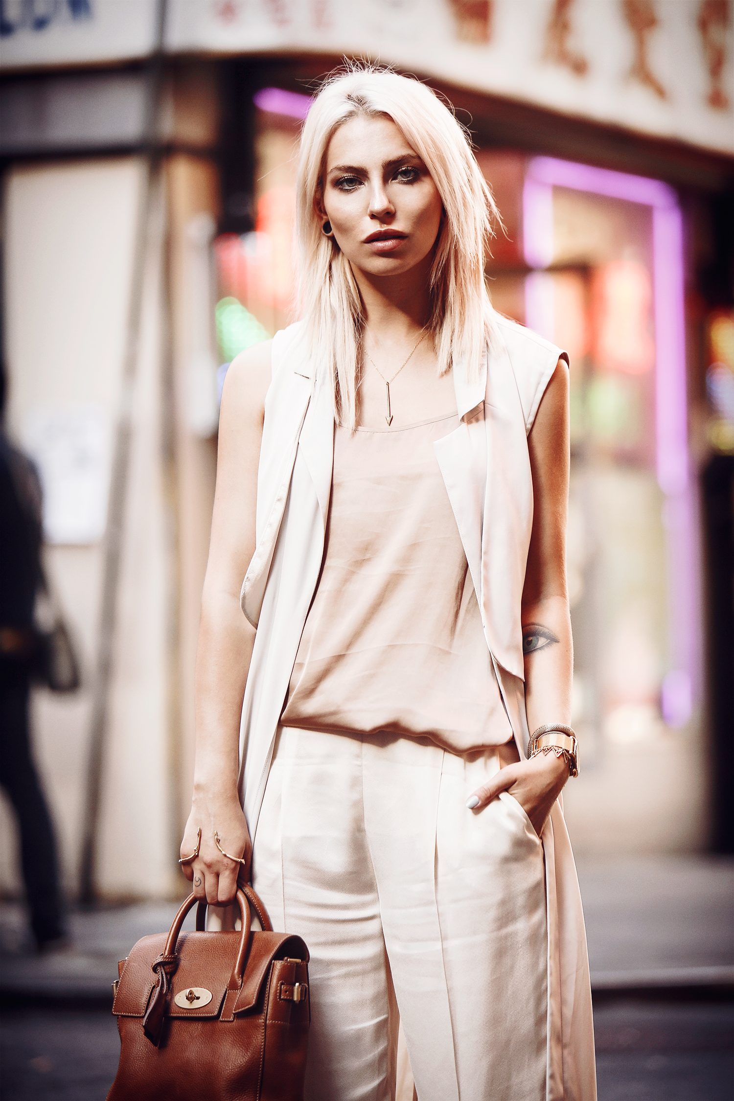 street style shot in Chinatown/New York during fashion week via Masha Sedgwick