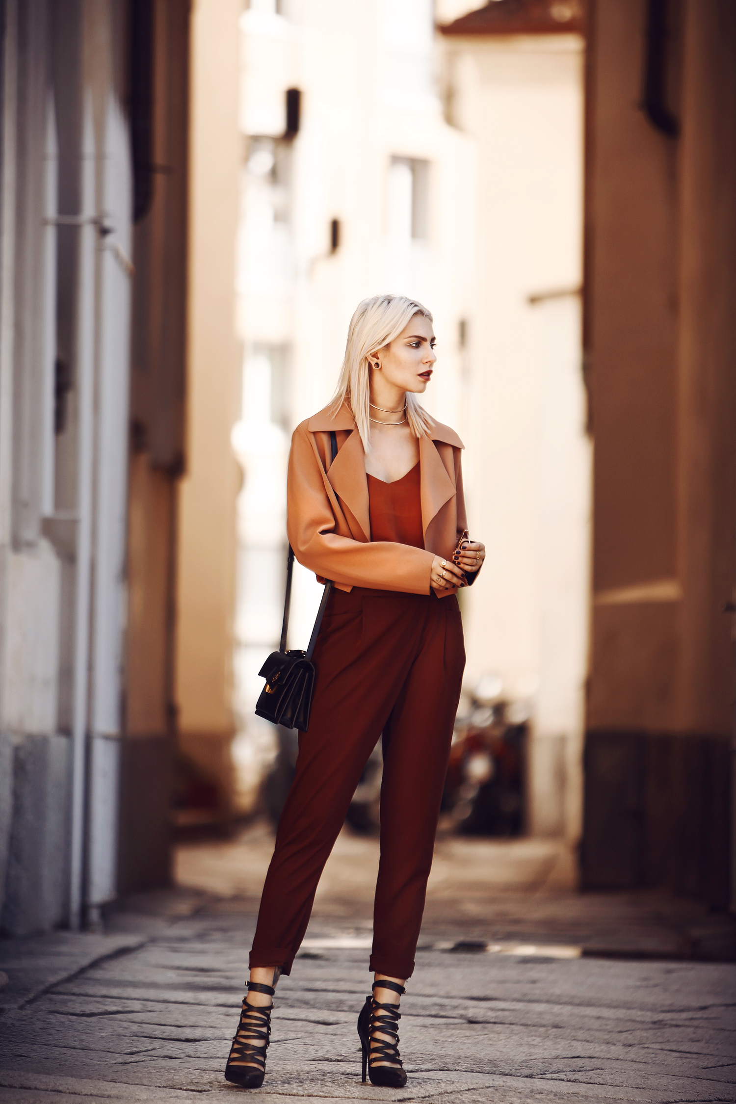 street style from Milan | via Masha Sedgwick | wearing By Malene Birger, Saint Laurent and Zara