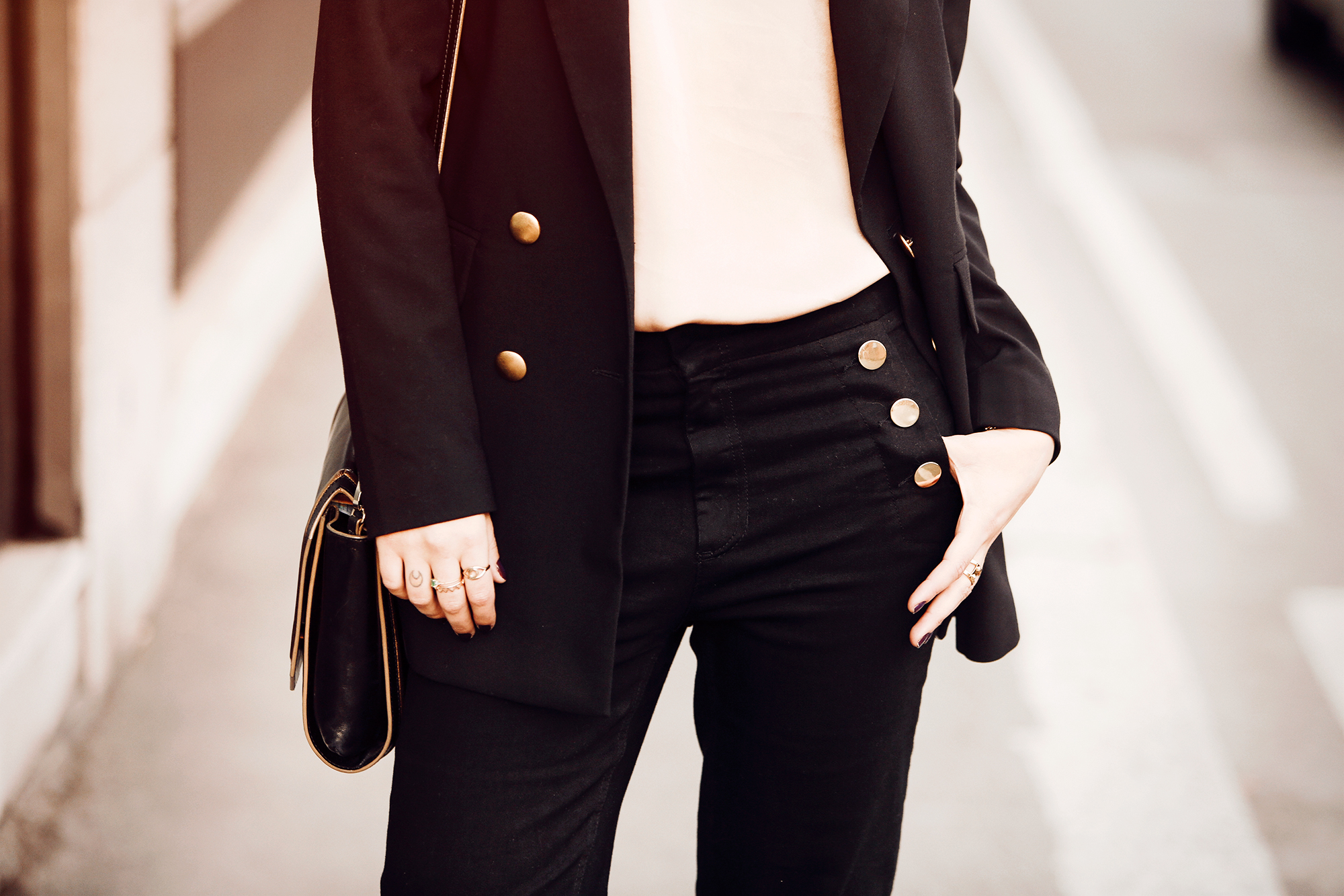 Outfit via Masha Sedgwick | wearing Edited the label | black two piece