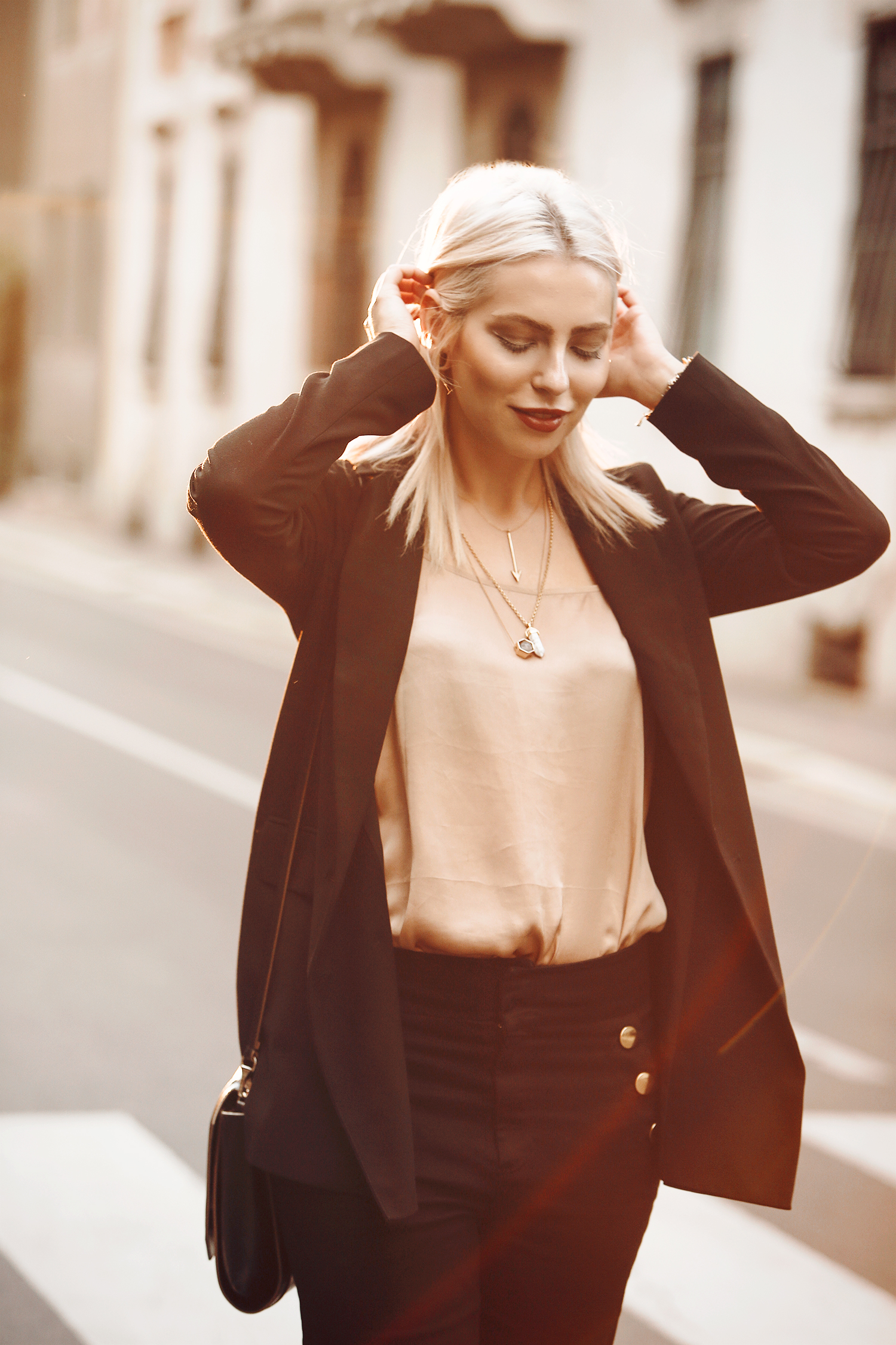 Outfit via Masha Sedgwick | wearing Edited the label | black two piece