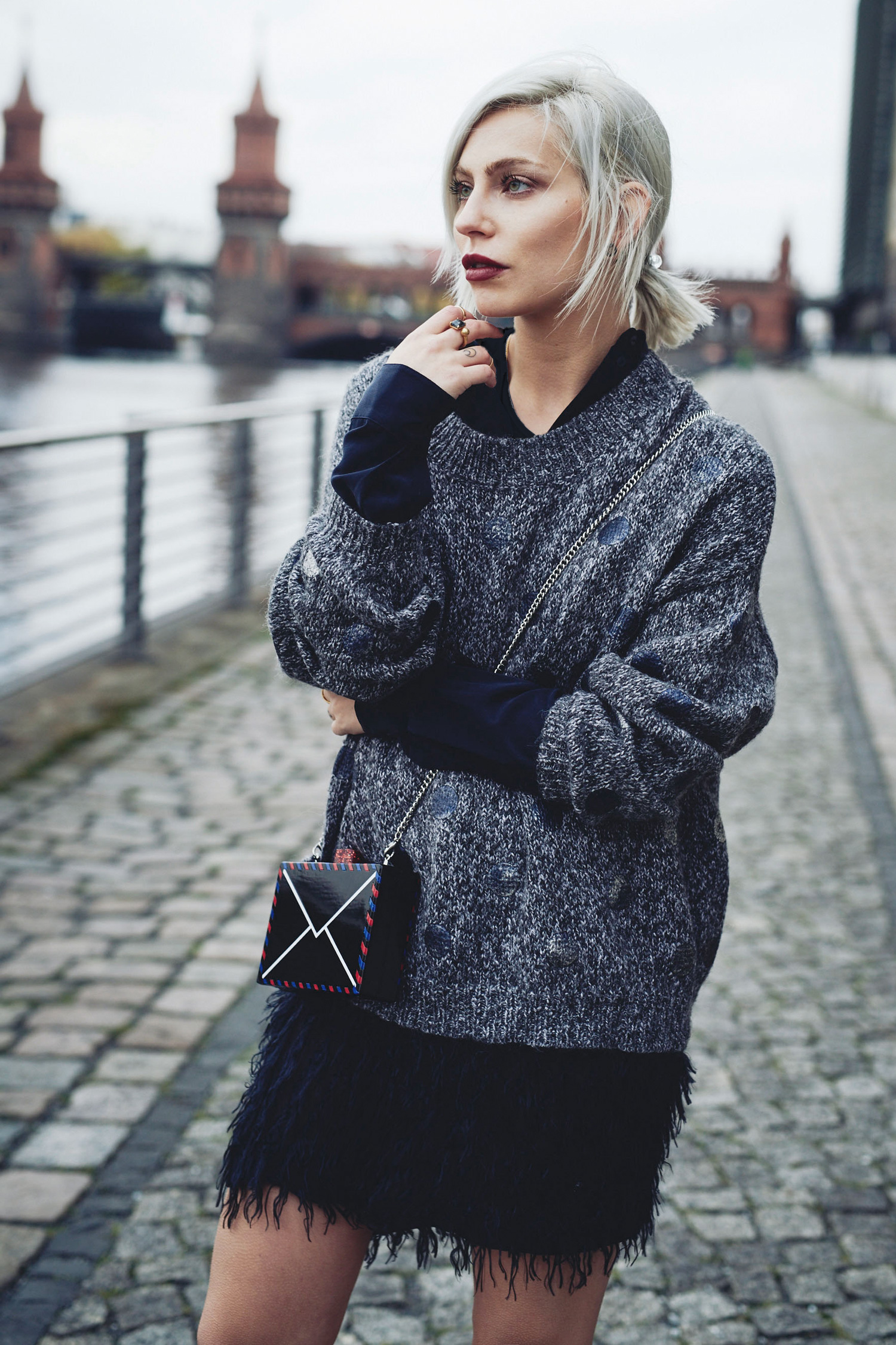 view more details on my blog | edgy fashion, winter street style and more | featuring Baum und Pferdgarten and Karl Lagerfeld