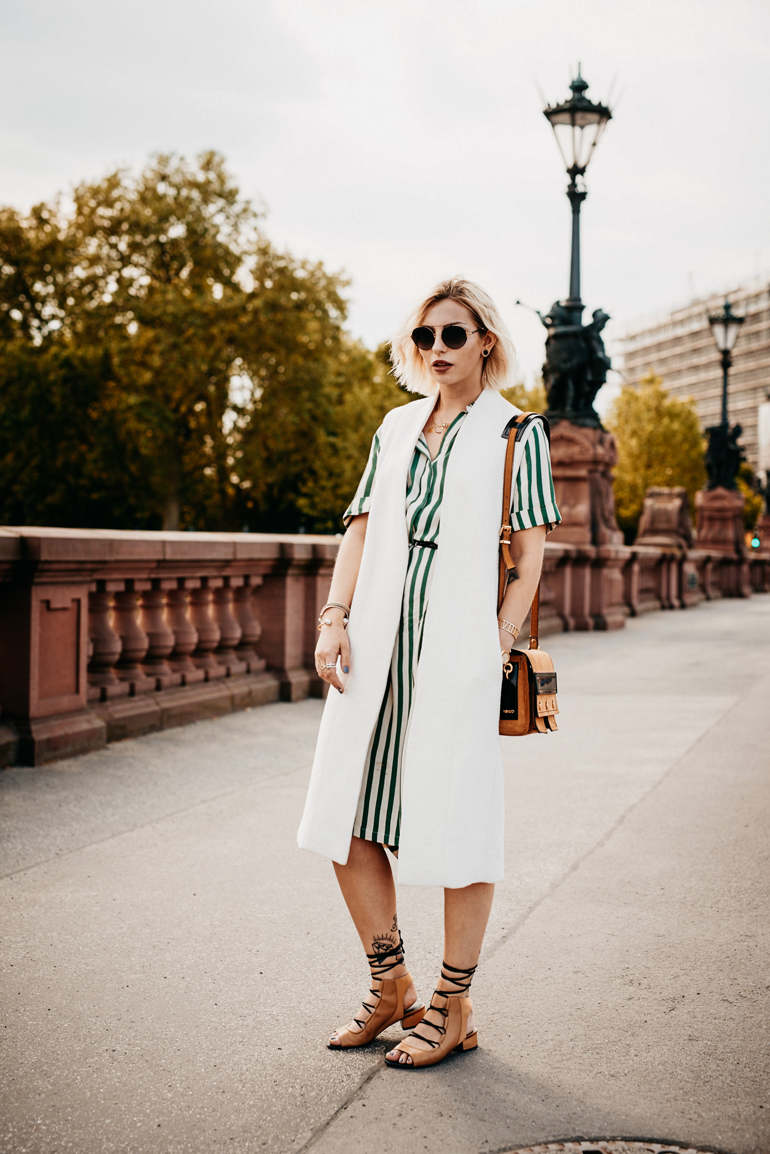 Amazon Fashion campaign | Look like you | #saysomethingnice | long green dress and a long white vest