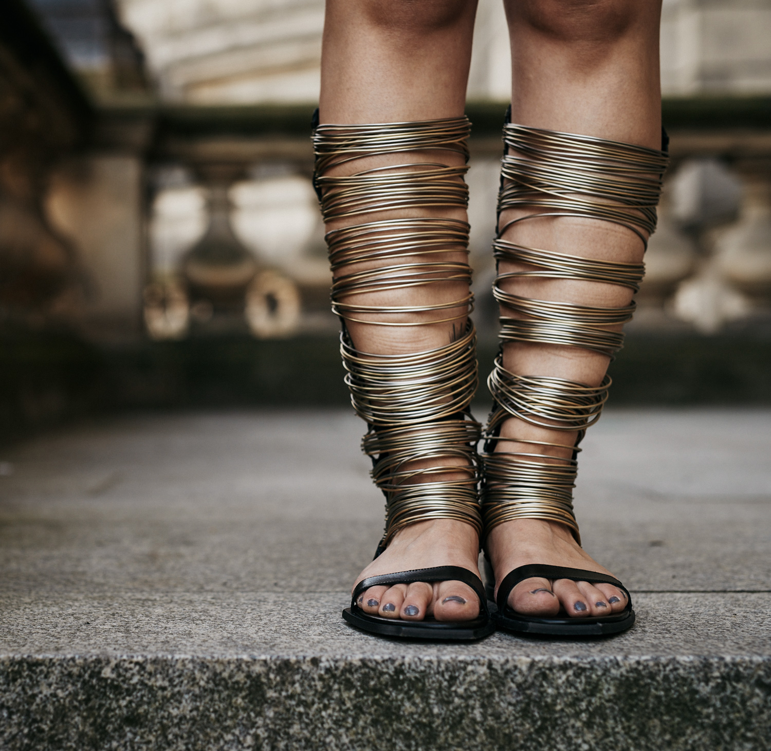 the little black dress from Baum & Pferdgarten, a scandinavian designer | style: edgy, boho, chic | vic matie metal sandals | find more pictures on my blog