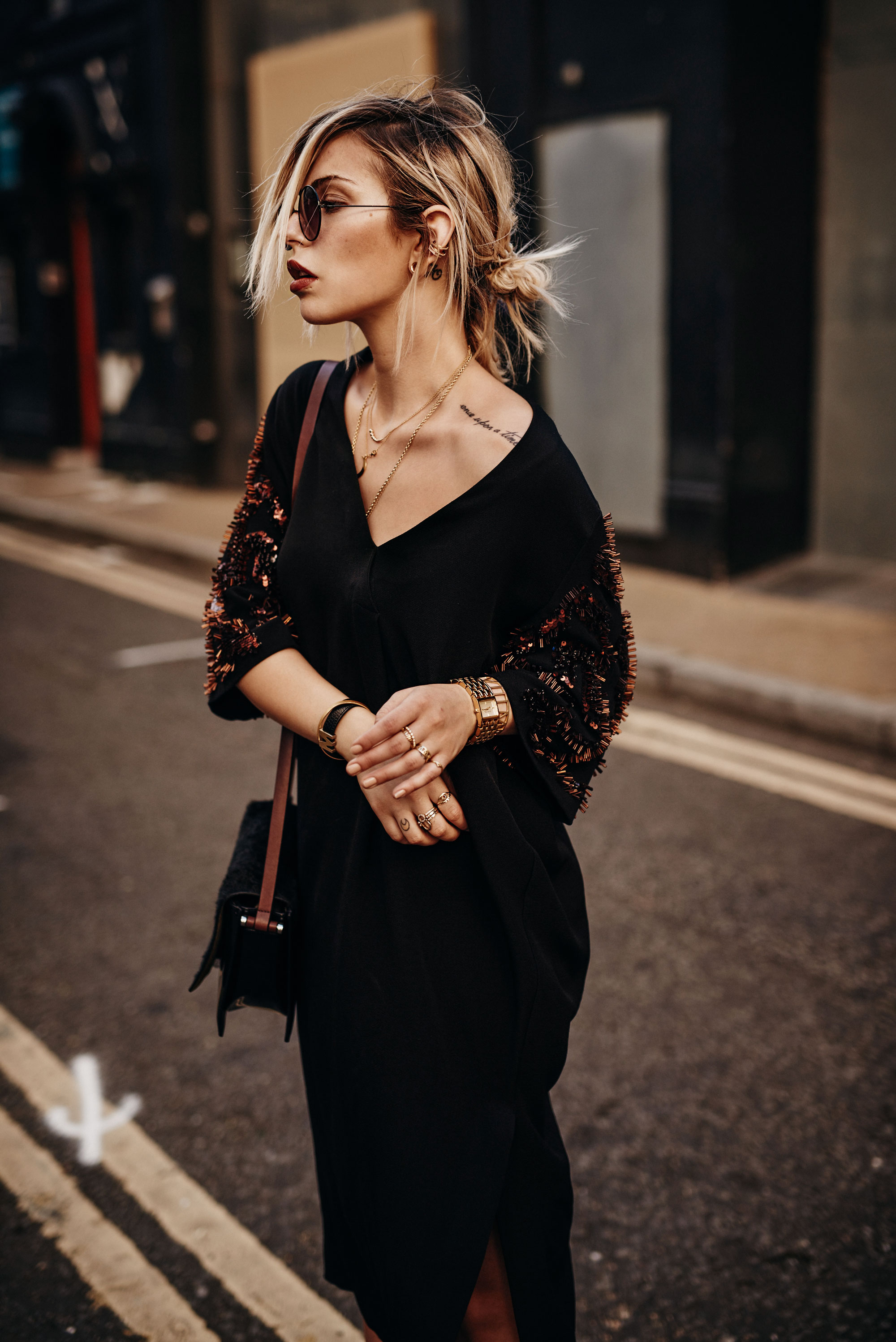 black maxi dress | dress: By Malene Birger | style: casual, chic, edgy | London