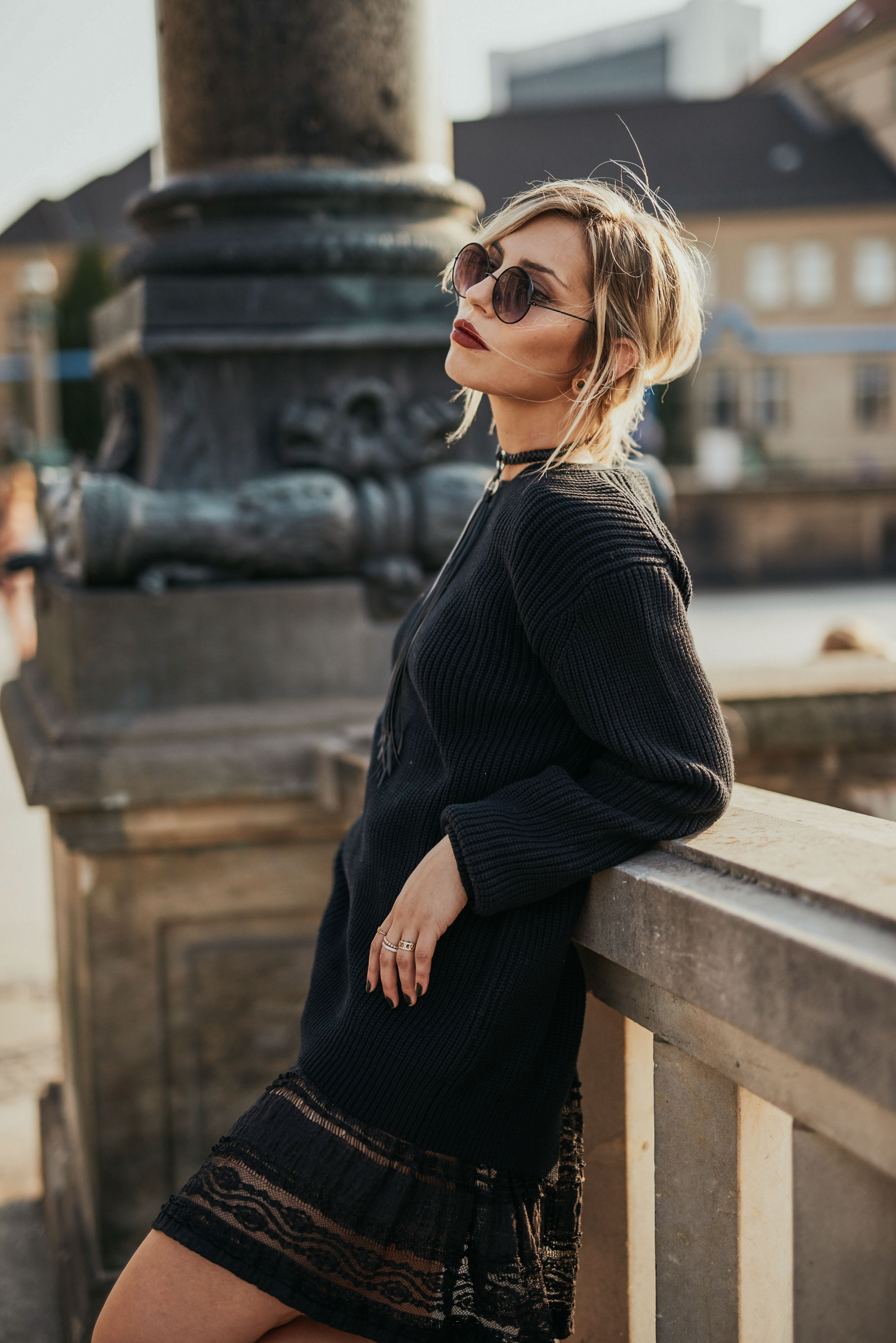 Autumn Trend: black lace dress | labels: Baum und Pferdgarten, Manu Atelier, Alexander Wang, Givenchy | style: black, edgy, open back, romantic