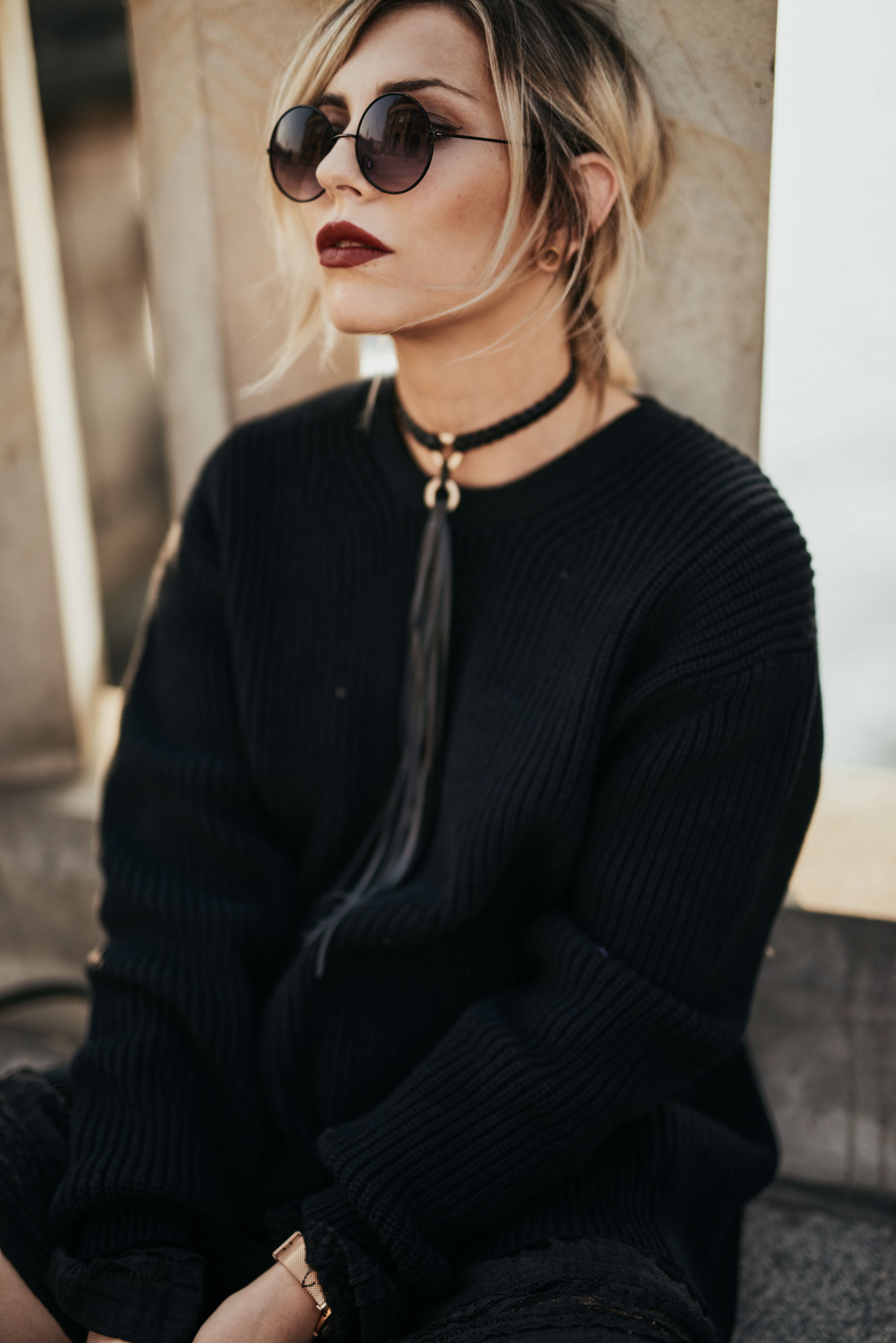 Autumn Trend: black lace dress | labels: Baum und Pferdgarten, Manu Atelier, Alexander Wang, Givenchy | style: black, edgy, open back, romantic