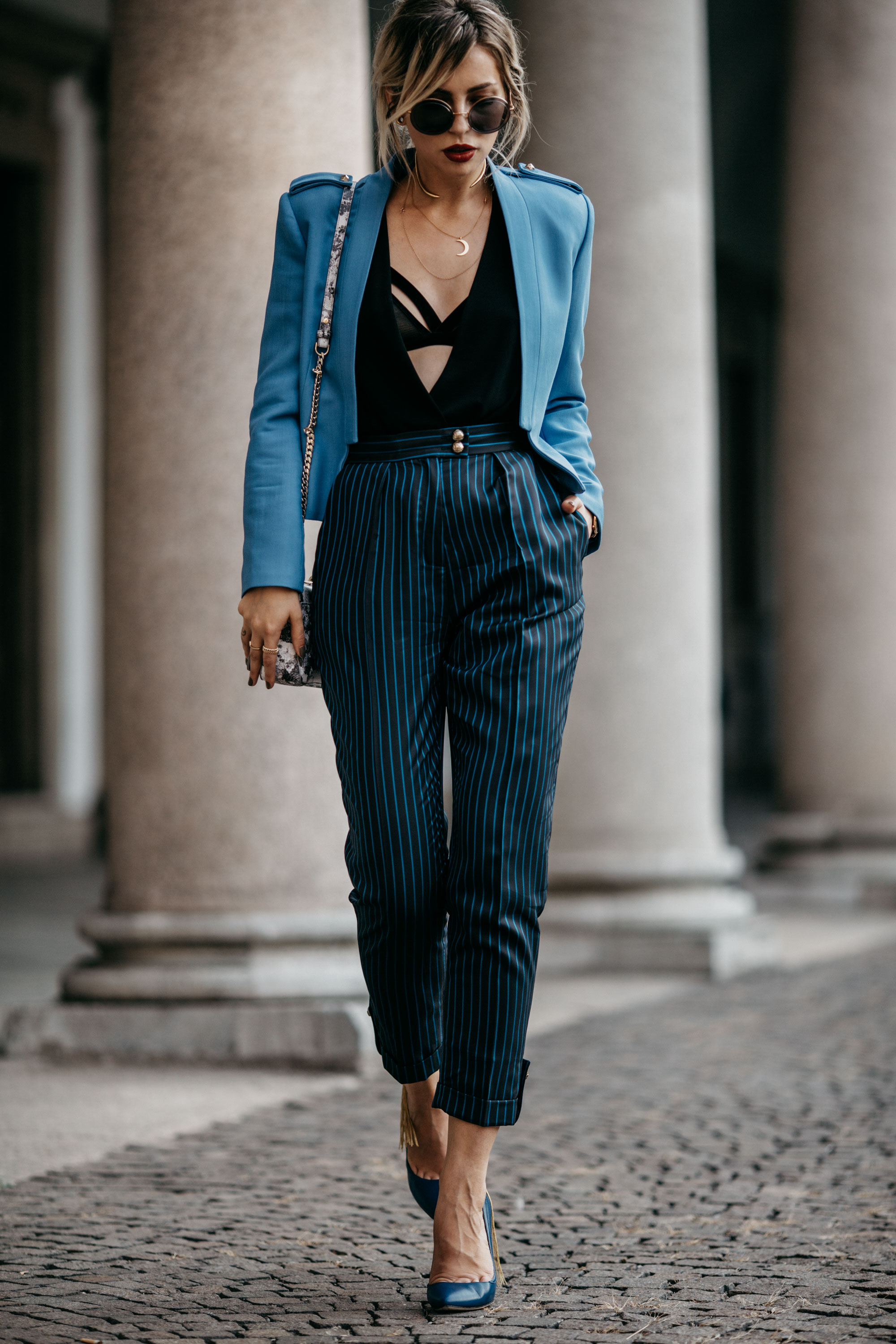 How to find your own style | Milan Fashion Week AW1617 | Elisabetta Franchi | style: classy, sexy, blau, blue, chic, italian