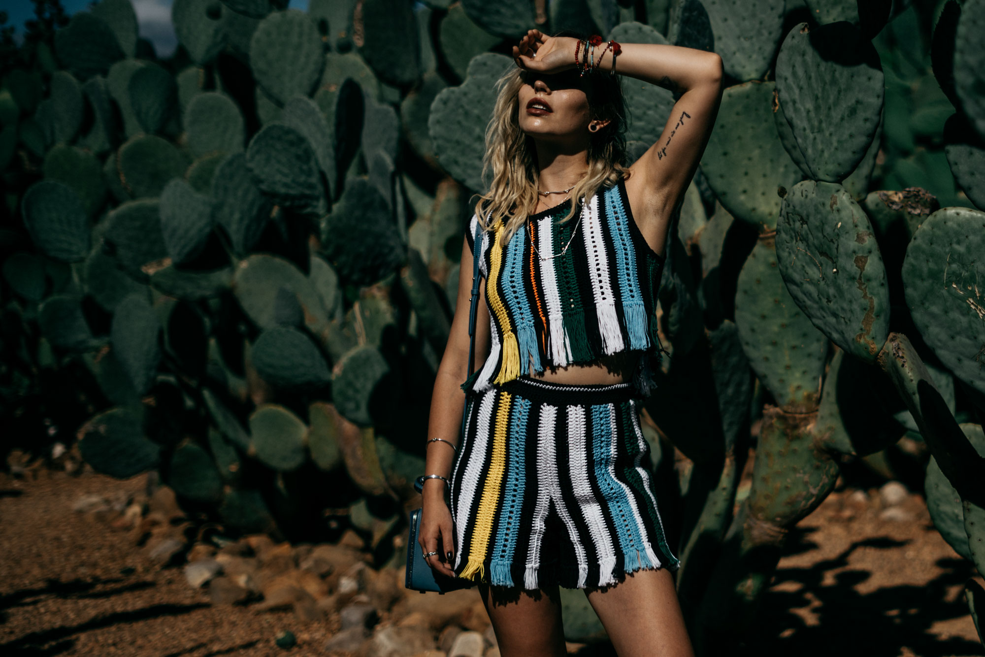 Babylonstoren Garden in Cape Town | cactus garden | outfit: Lala Berlin SS17 | style: summer, crochet, colorful, sexy