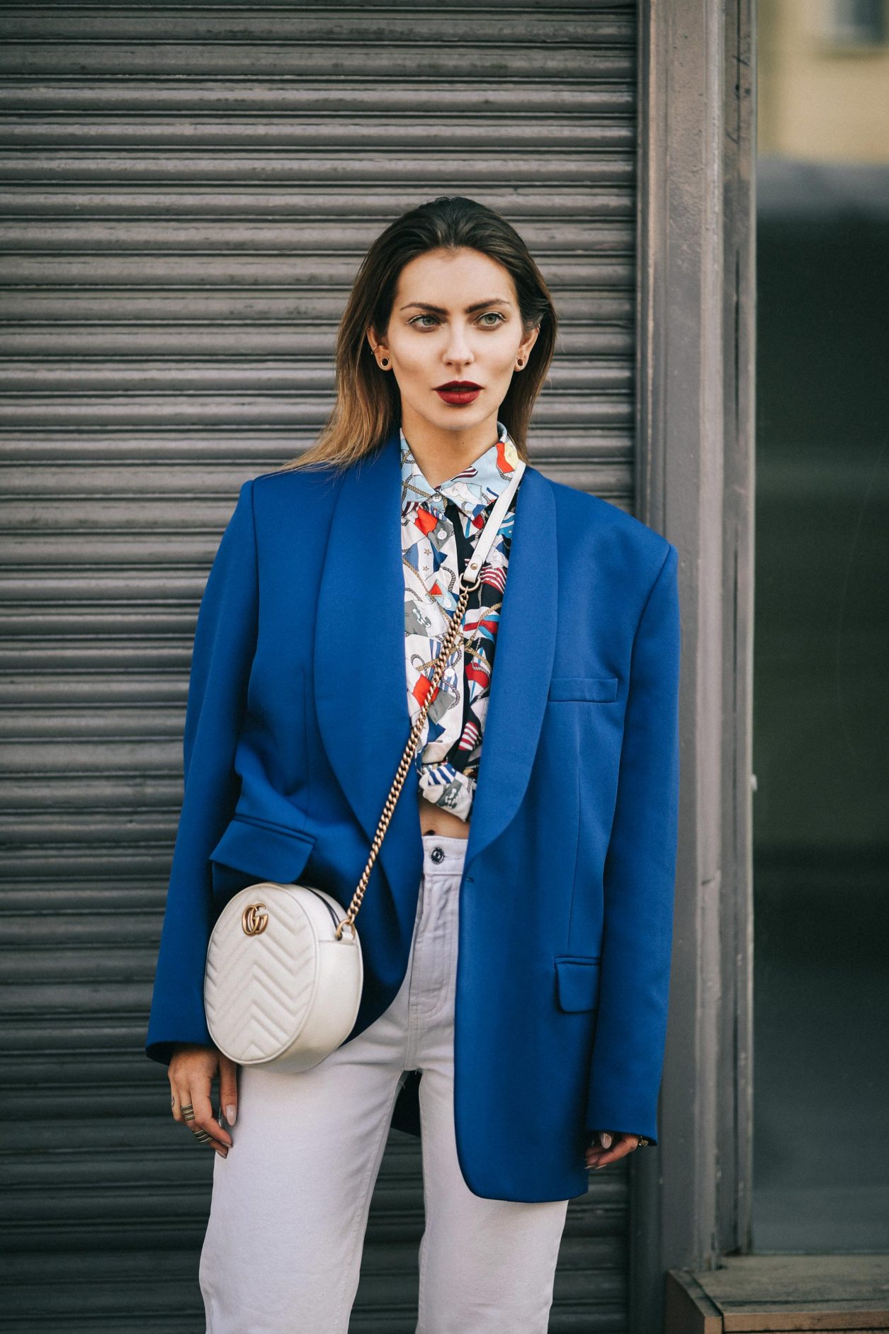 royal blue coat outfit