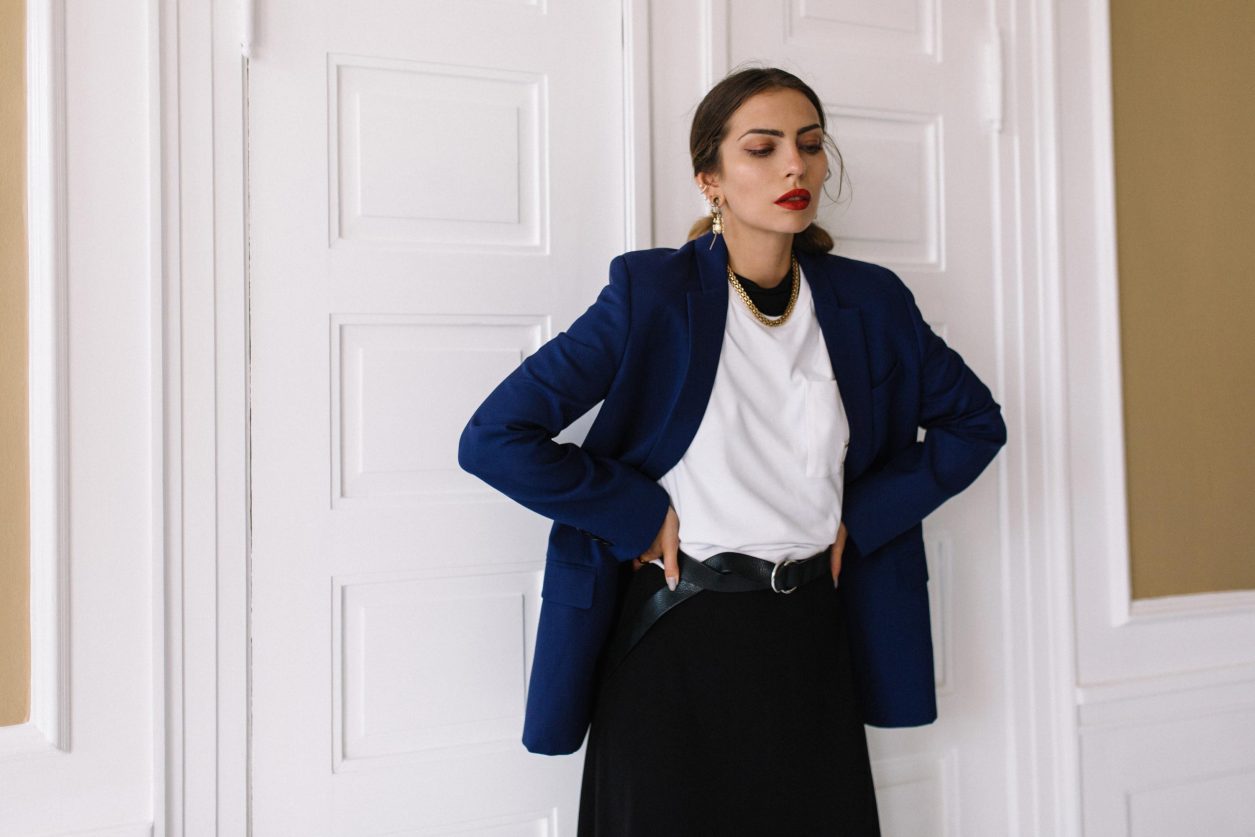 Portrait by Masha Sedgwick
Blazer: Lala Berlin
Shirt: Samsoe Samsoe
Necklace: Vintage
Dress: Samsoe Samsoe