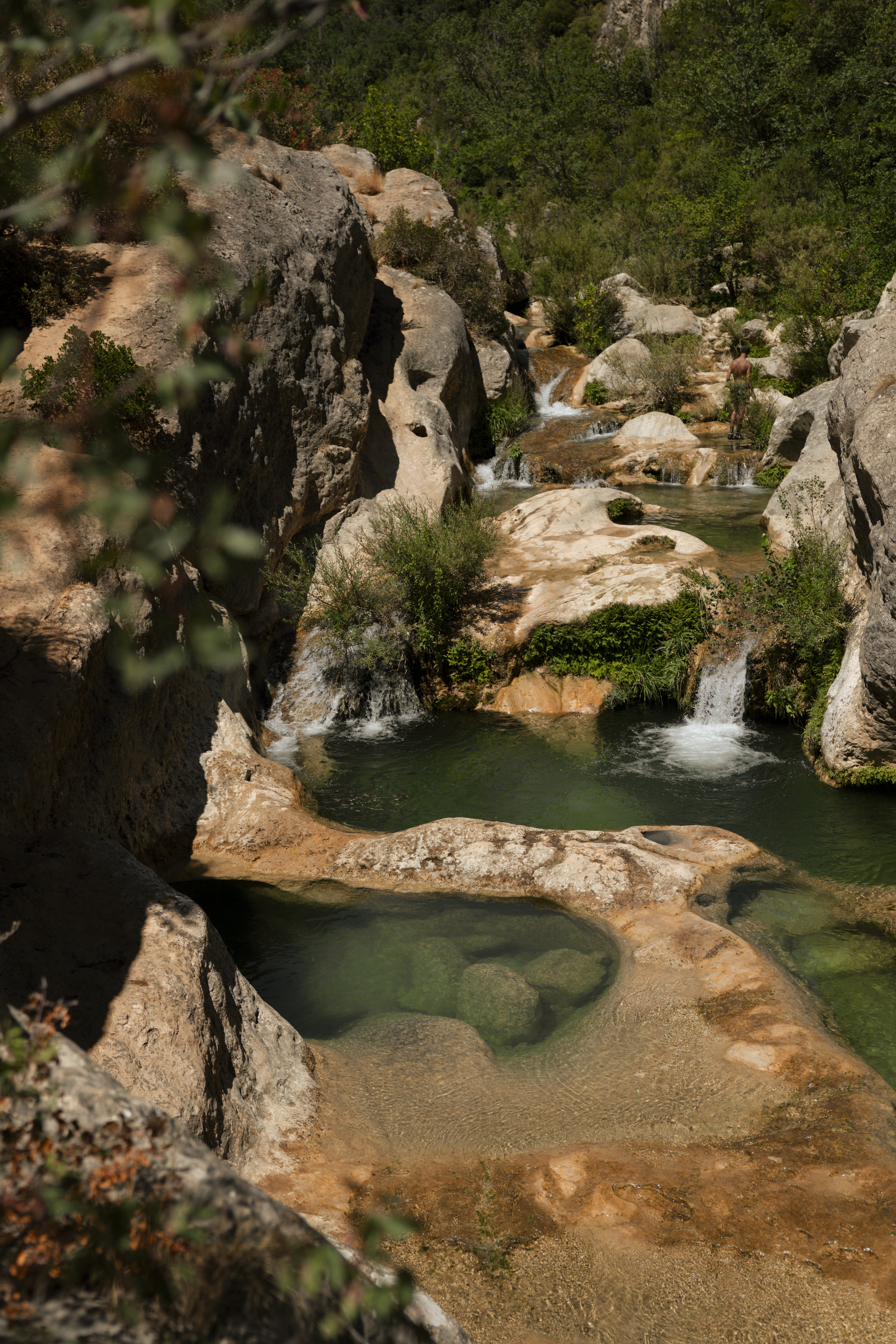 Naturbecken und kleine Wasserfälle der Gorges du Verdouble