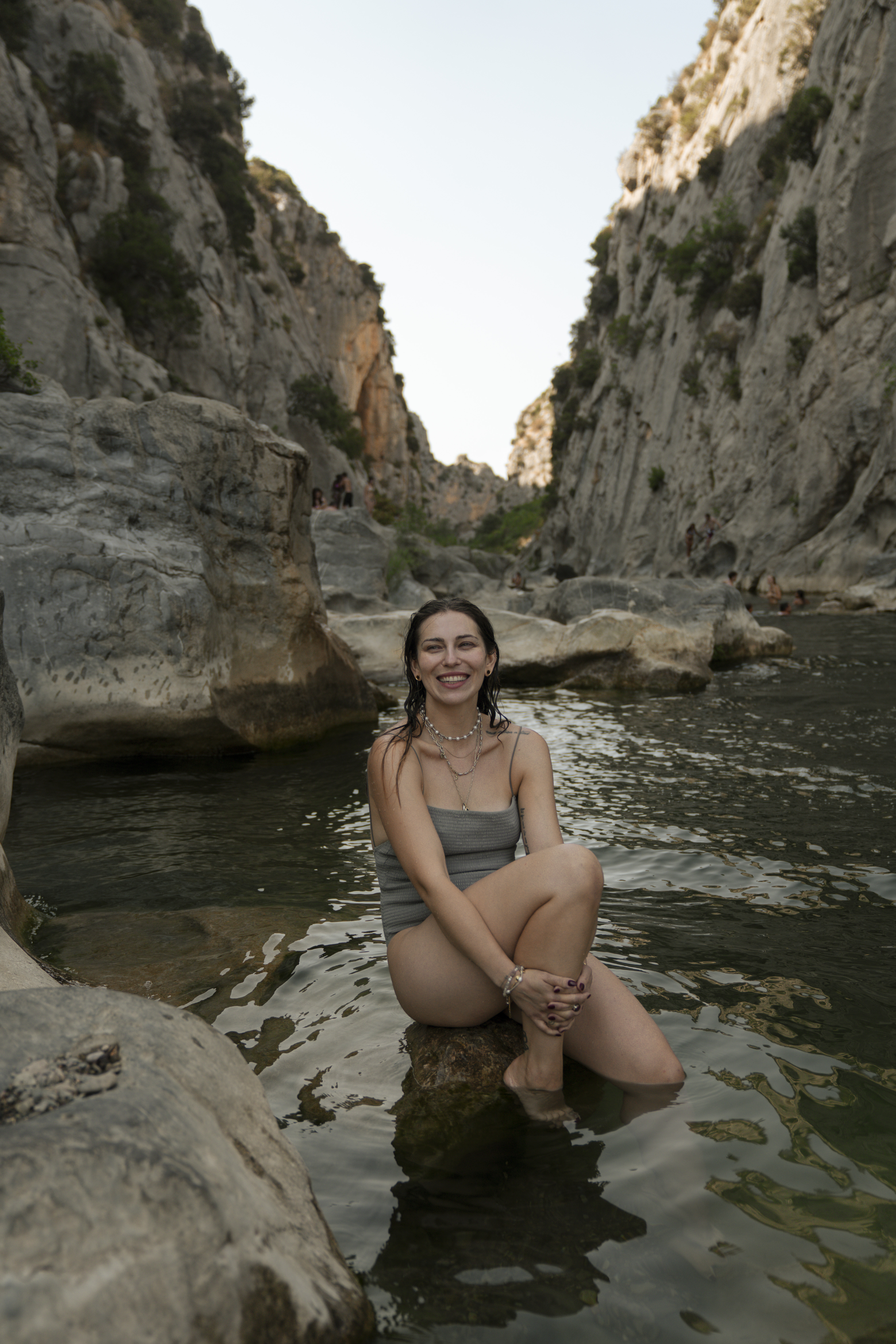 Baden im Fluss der Gorges du Gouleyrous